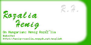 rozalia henig business card